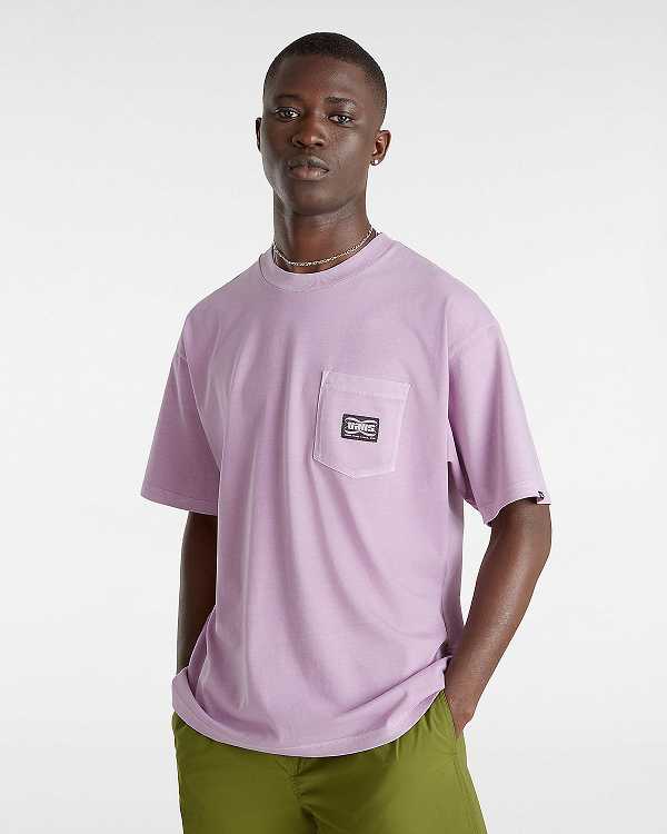 Purple Men Vans Hyper Patch Pocket T Shirts Australia | VN2410653