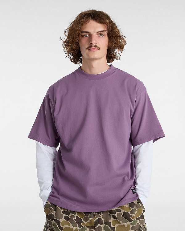 Purple Men Vans Original Standards T Shirts Australia | VN9234815