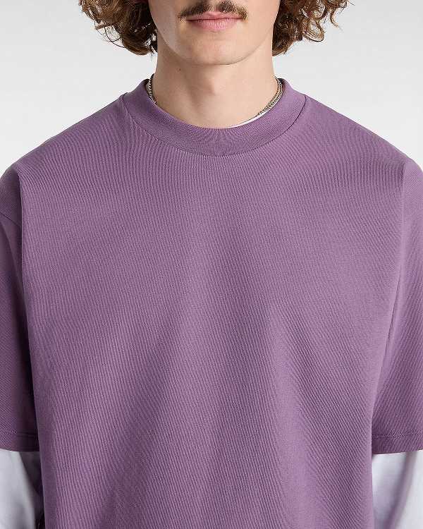 Purple Men Vans Original Standards T Shirts Australia | VN9234815