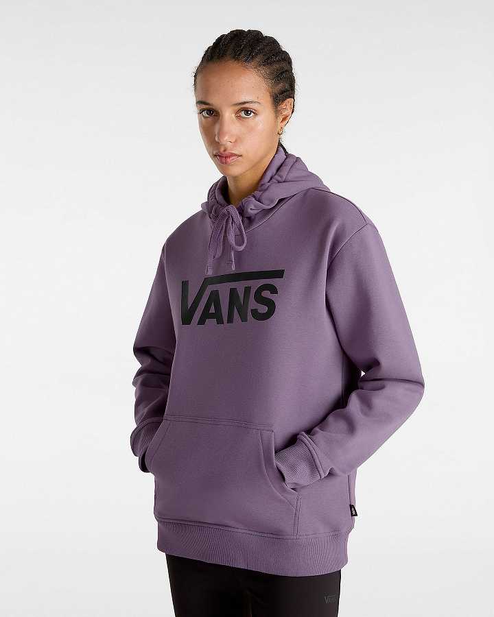 Purple Women Vans Classic V Boyfriend Fit Hoodie Australia | VN6975438