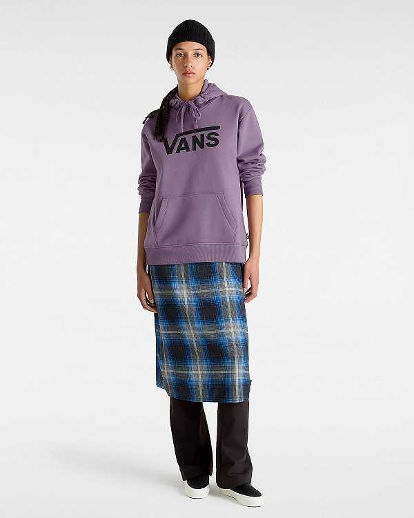 Purple Women Vans Classic V Boyfriend Fit Hoodie Australia | VN6975438