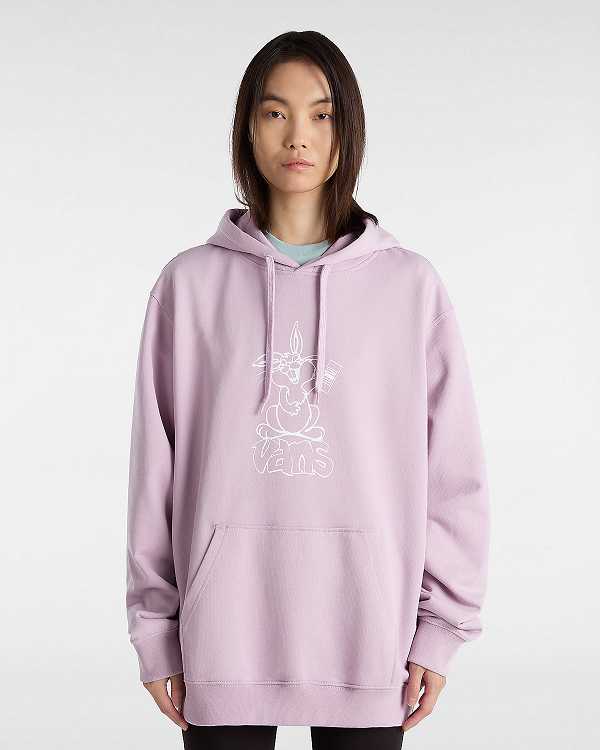 Purple Women Vans Crazy Eddy 66 Loose Hoodie Australia | VN3498075