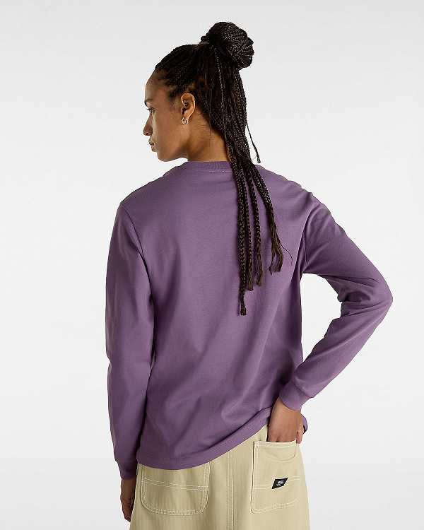 Purple Women Vans Flying V Classic Long Sleeve T Shirts Australia | VN8731940