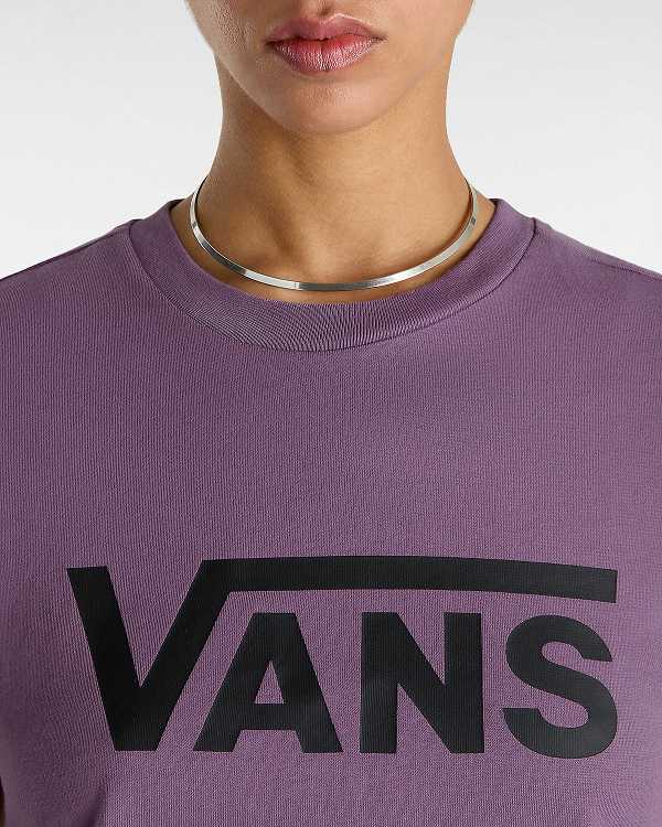 Purple Women Vans Flying V Crew T Shirts Australia | VN1508396