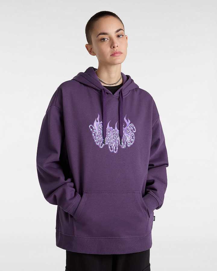 Purple Women Vans Hot Links Hoodie Australia | VN9183056