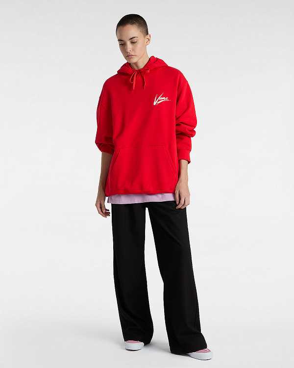 Red Women Vans Dettori Loose Hoodie Australia | VN0473512