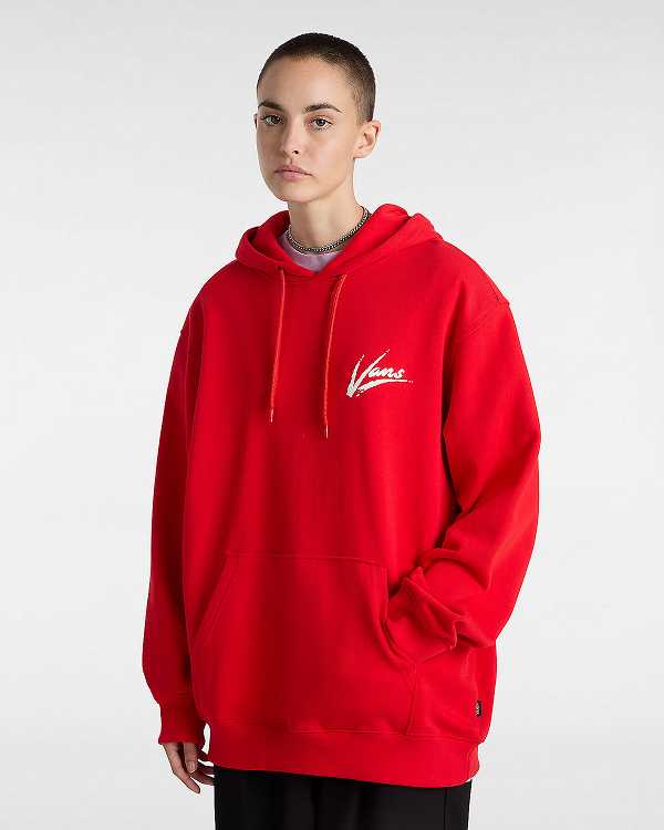 Red Women Vans Dettori Loose Hoodie Australia | VN0473512