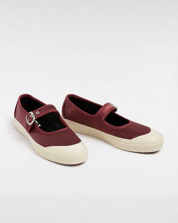 Red Women Vans Premium Lo Pro Satin Mary Janes Australia | VN0953817