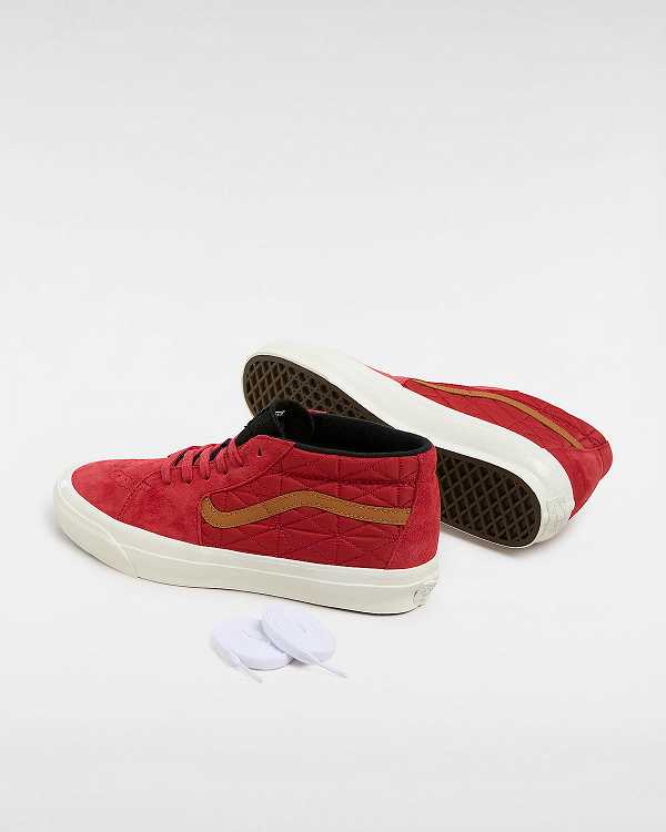 Red Women Vans Premium Sk8-Mid 83 Sneakers Australia | VN2368190