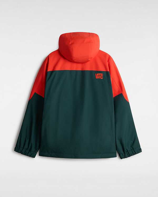 Red / Green Men Vans MTE Hellbound Snowboard Jacket Australia | VN6419027