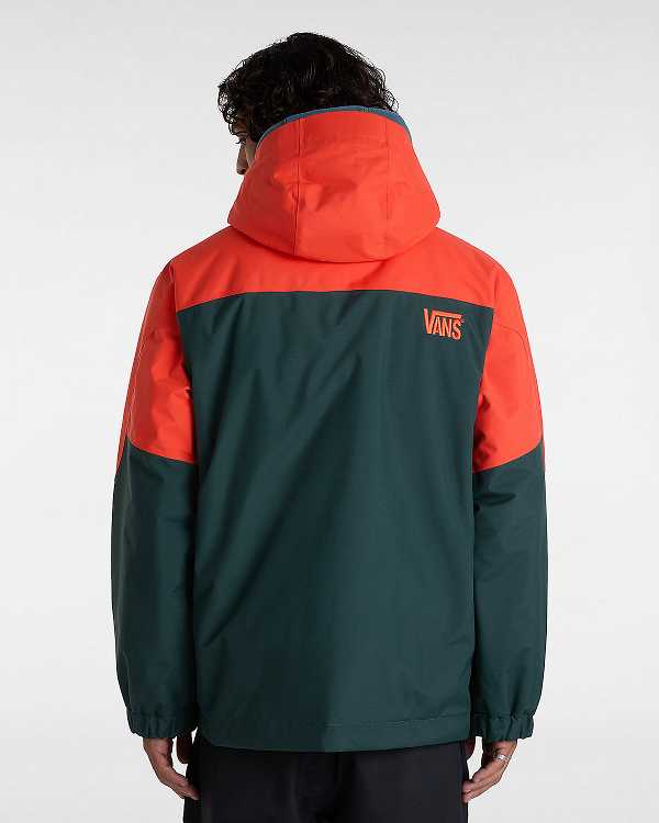 Red / Green Men Vans MTE Hellbound Snowboard Jacket Australia | VN6419027