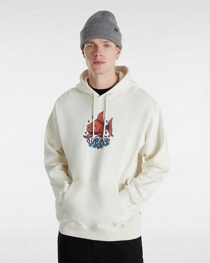 White Men Vans Fish loose Hoodie Australia | VN8290465