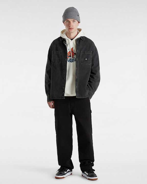 White Men Vans Fish loose Hoodie Australia | VN8290465