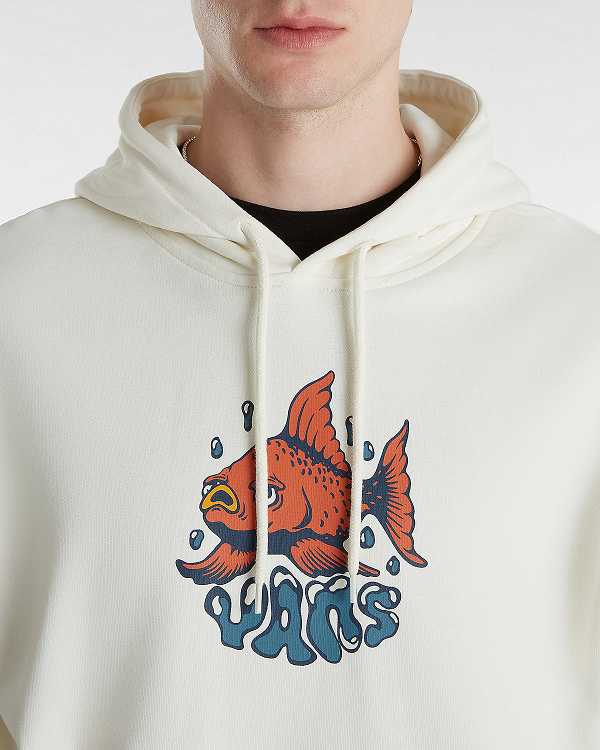 White Men Vans Fish loose Hoodie Australia | VN8290465