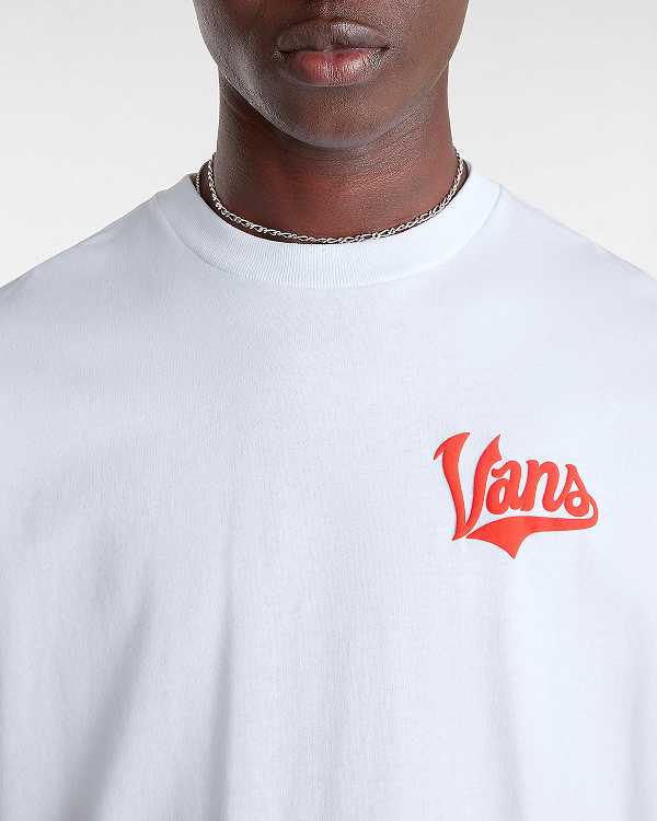 White Men Vans Linea Loose T Shirts Australia | VN0569471