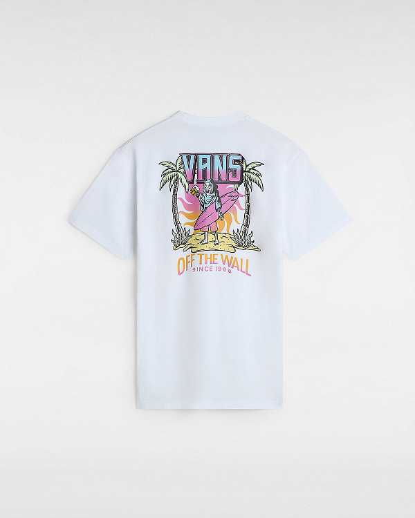 White Men Vans Palm Cheers Classic T Shirts Australia | VN0871263