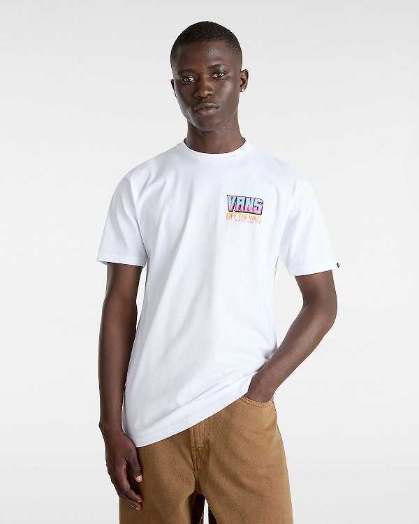 White Men Vans Palm Cheers Classic T Shirts Australia | VN0871263