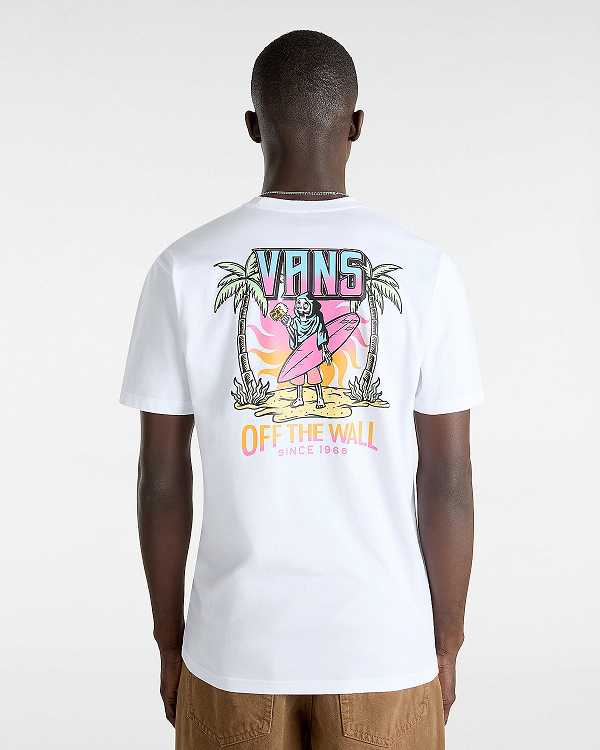 White Men Vans Palm Cheers Classic T Shirts Australia | VN0871263