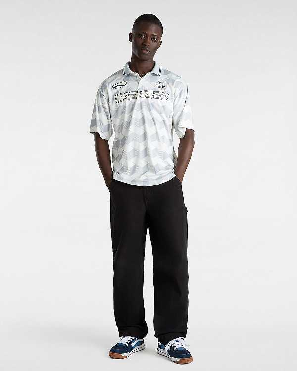 White Men Vans Rigsby Soccer Polo Shirt Australia | VN8395021