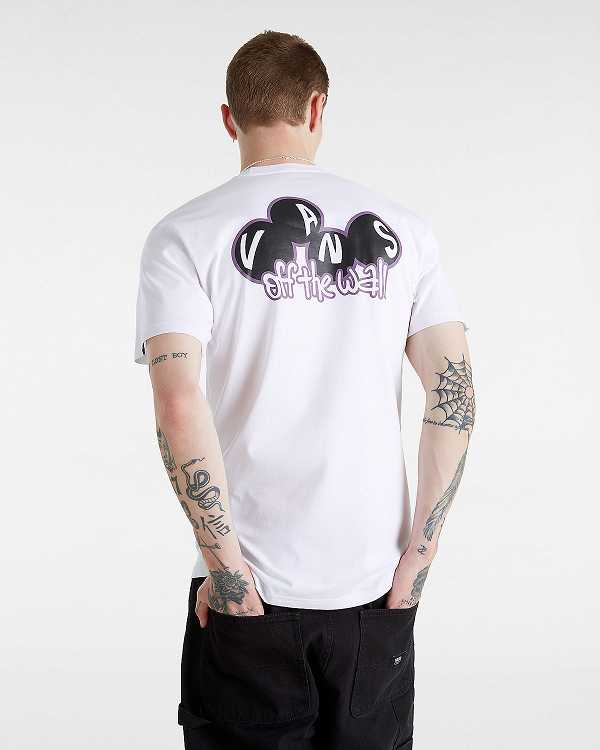 White Men Vans Scuttle T Shirts Australia | VN7096358