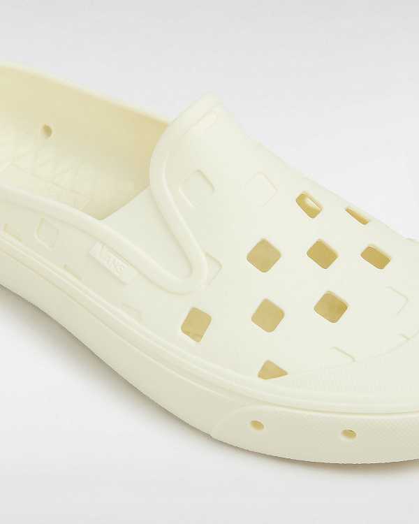 White Men Vans Slip-On TRK Mules Australia | VN6174089