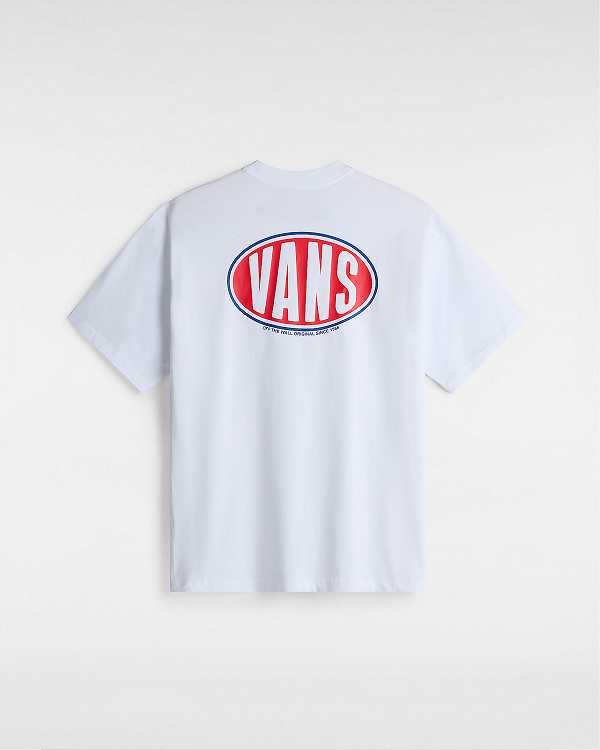 White Men Vans Spray On T Shirts Australia | VN1298304