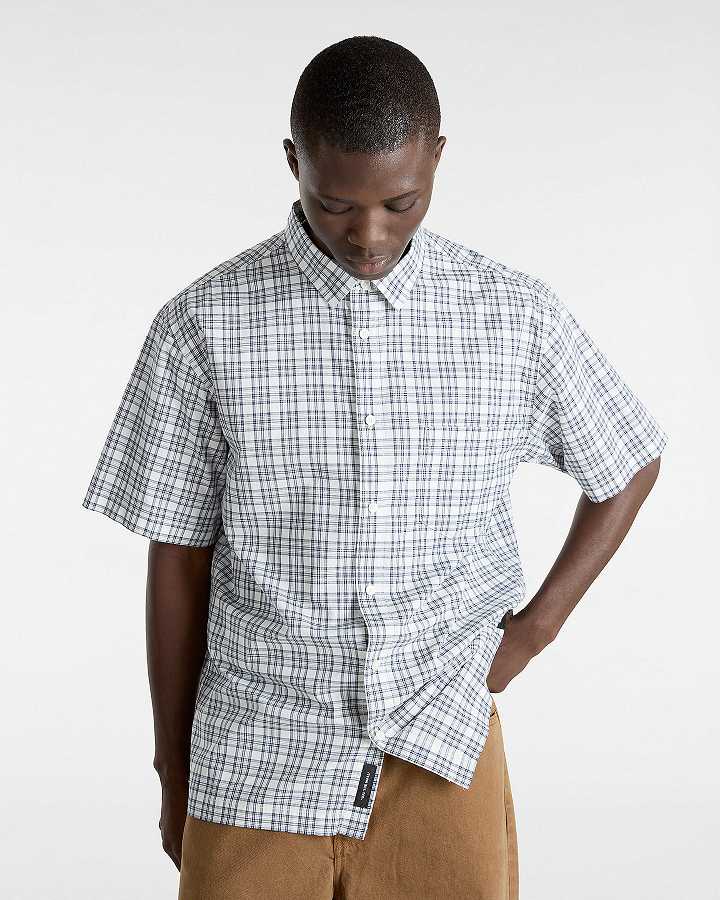 White Men Vans Wilshire Mini Plaid Shirts Australia | VN1087634