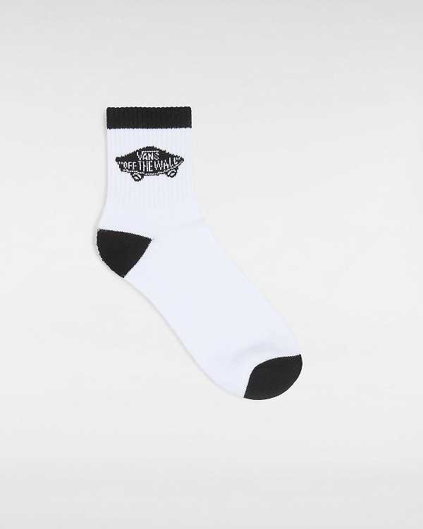 White Unisex Vans Art Half Crew (1 Pair) Socks Australia | VN2631749