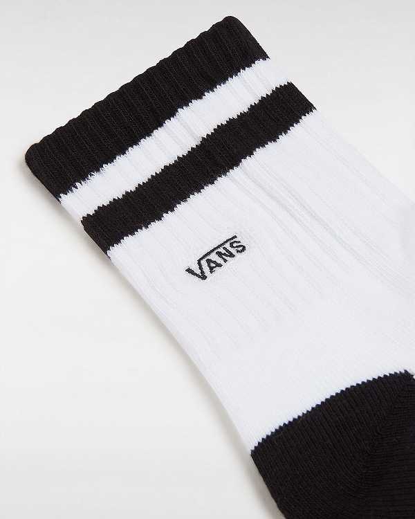 White Unisex Vans Half Crew (1 Pair) Socks Australia | VN3751289