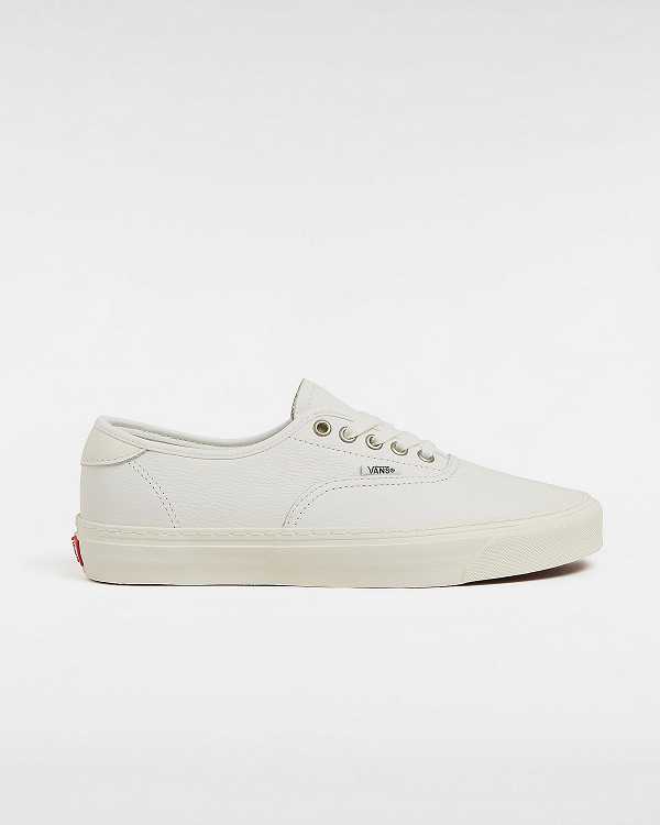 White Women Vans Authentic Lux Leather Shoes Australia | VN6472381