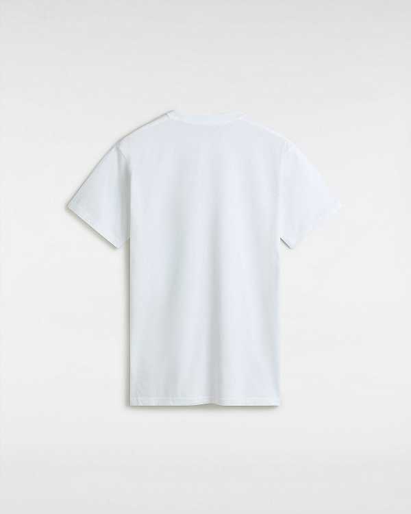 White Women Vans Basic T Shirts Australia | VN0451263