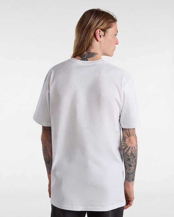 White Women Vans Basic T Shirts Australia | VN0451263