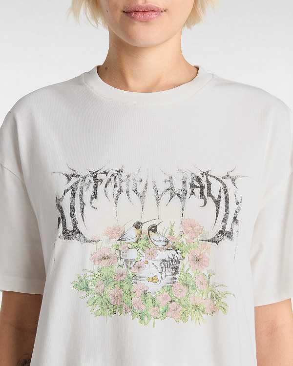 White Women Vans Birdbath T Shirts Australia | VN2695173