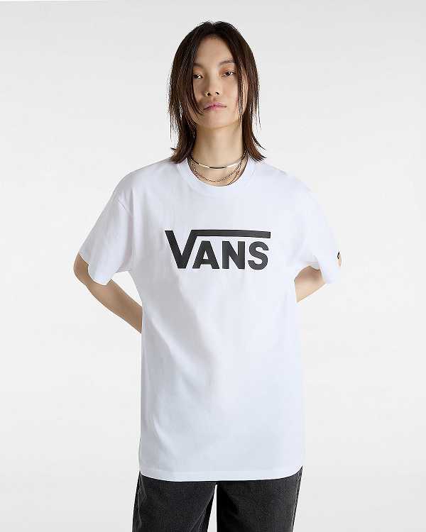 White Women Vans Classic T Shirts Australia | VN1084927