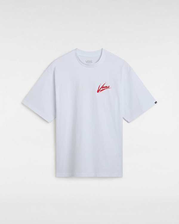 White Women Vans Dettori Loose Fit T Shirts Australia | VN7543628