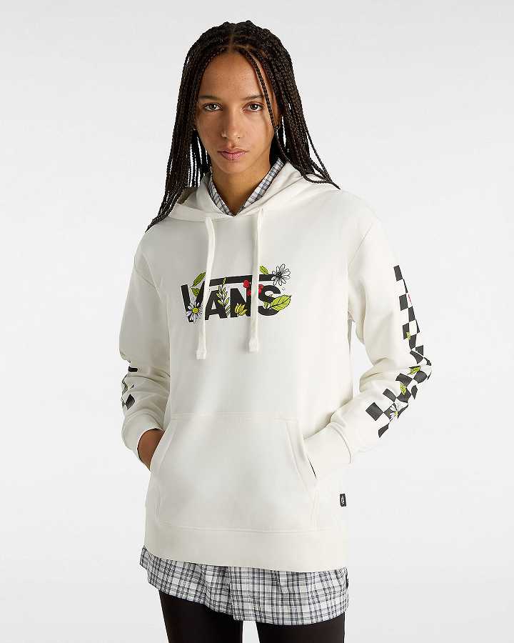 White Women Vans Foliage Boyfriend Fit Hoodie Australia | VN6195837