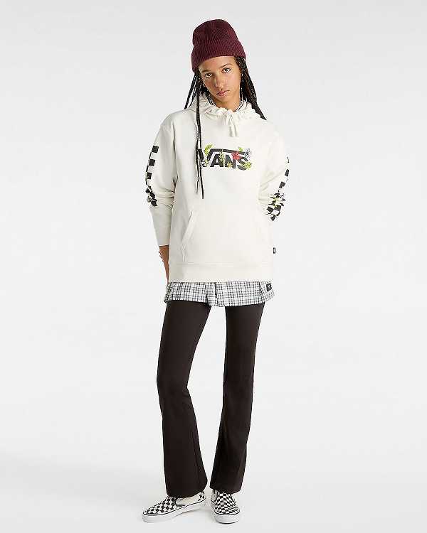 White Women Vans Foliage Boyfriend Fit Hoodie Australia | VN6195837