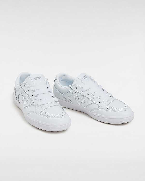 White Women Vans Leather Lowland Comfycush Sneakers Australia | VN6092385