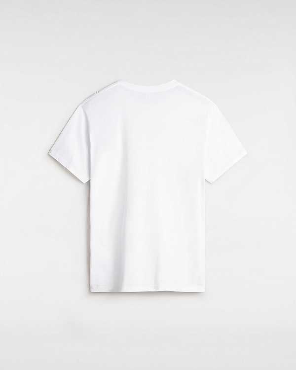 White Women Vans Left Chest Logo T Shirts Australia | VN6195428