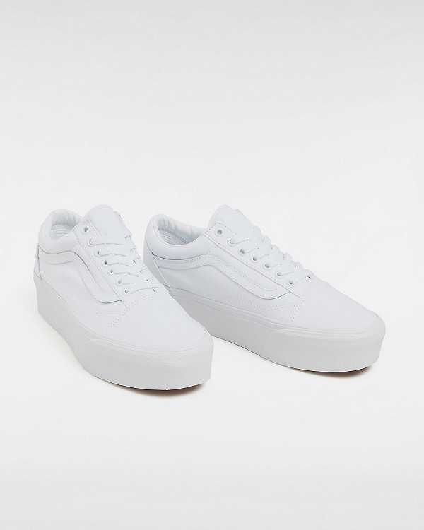 White Women Vans Old Skool Platform Shoes Australia | VN8195237