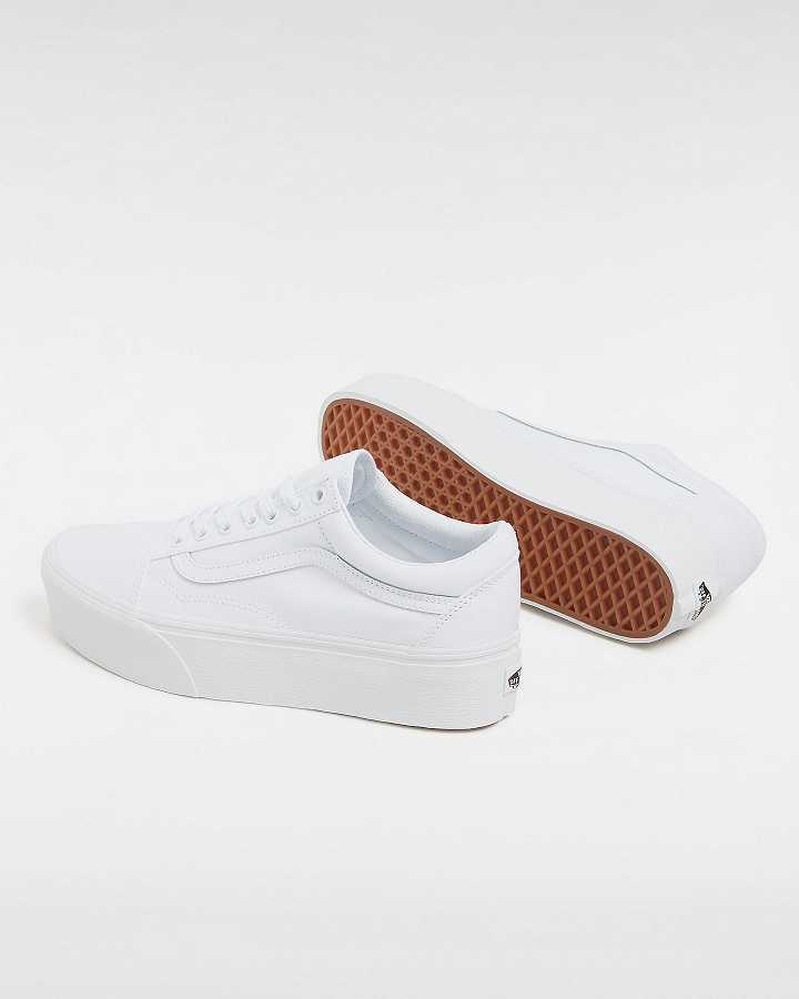 White Women Vans Old Skool Platform Shoes Australia | VN8195237