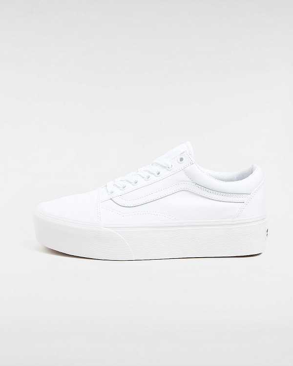 White Women Vans Old Skool Platform Shoes Australia | VN8195237