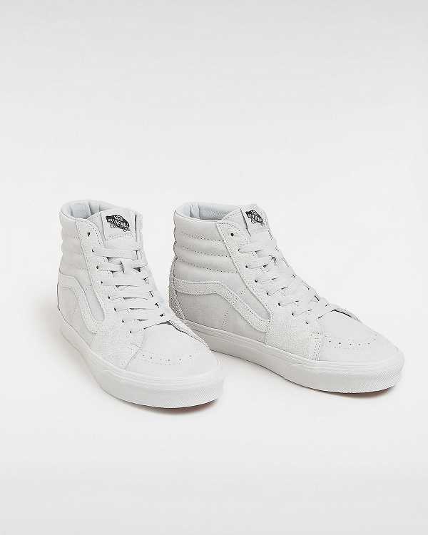 White Women Vans Sk8-Hi Suede Mix Skate Shoes Australia | VN2810534