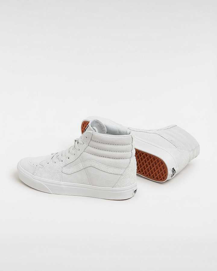 White Women Vans Sk8-Hi Suede Mix Skate Shoes Australia | VN2810534