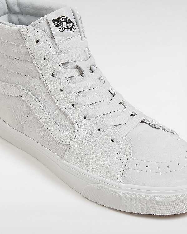 White Women Vans Sk8-Hi Suede Mix Skate Shoes Australia | VN2810534