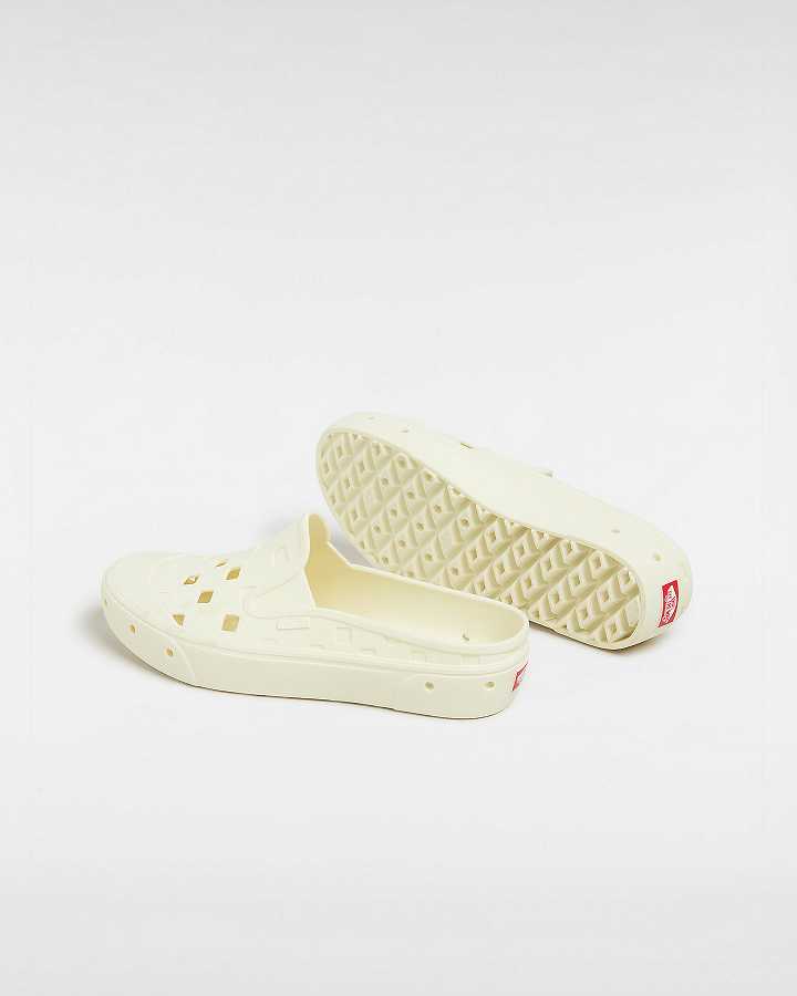 White Women Vans Slip-On TRK Mules Australia | VN5043296