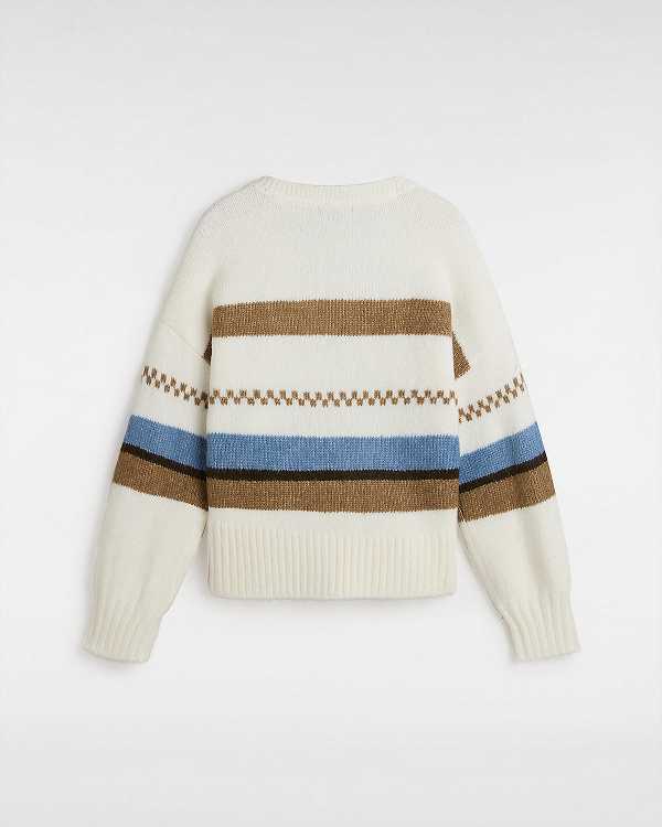 White Women Vans Valerie Stripe Cardigan Australia | VN5964203