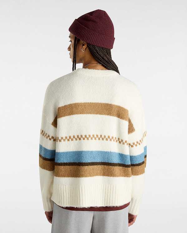 White Women Vans Valerie Stripe Cardigan Australia | VN5964203