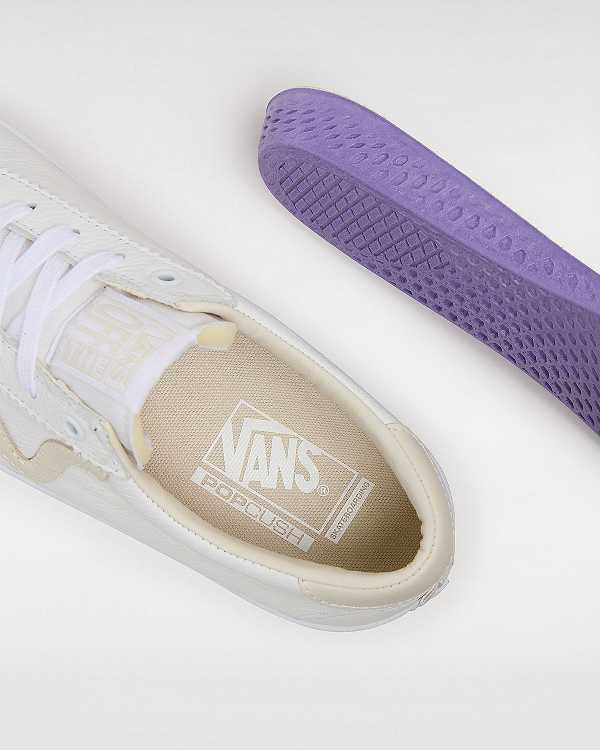 White / Beige Men Vans Skate Sport Sneakers Australia | VN2385914