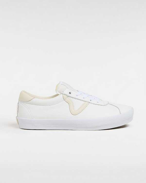 White / Beige Men Vans Skate Sport Sneakers Australia | VN2385914